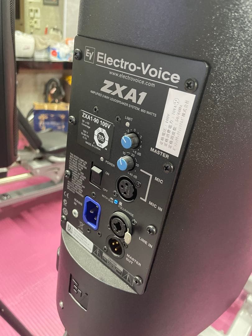 EV スピーカー スタンド付き　電源ケーブル　他ケーブル付き