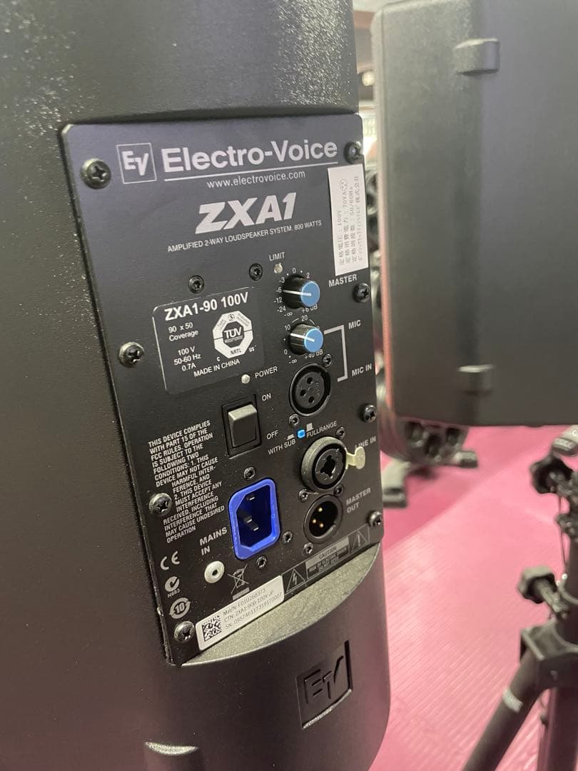 EV スピーカー スタンド付き　電源ケーブル　他ケーブル付き