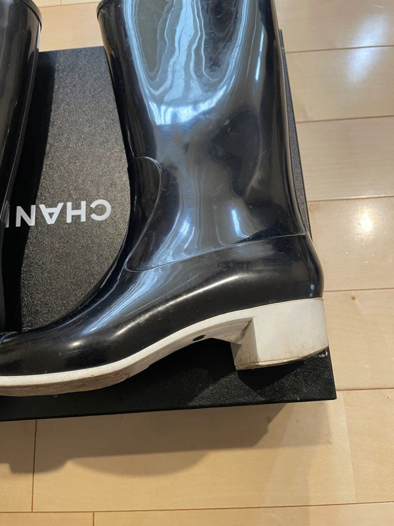CHANEL ブラック長靴24サイズ