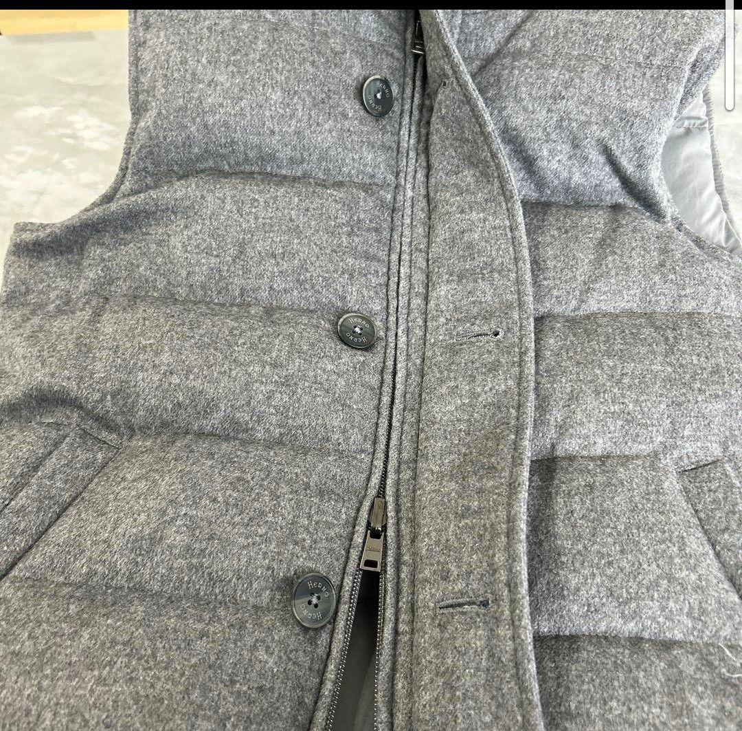 【美品】HERNO ダウンベスト グレー ダブルジップ ヘルノ