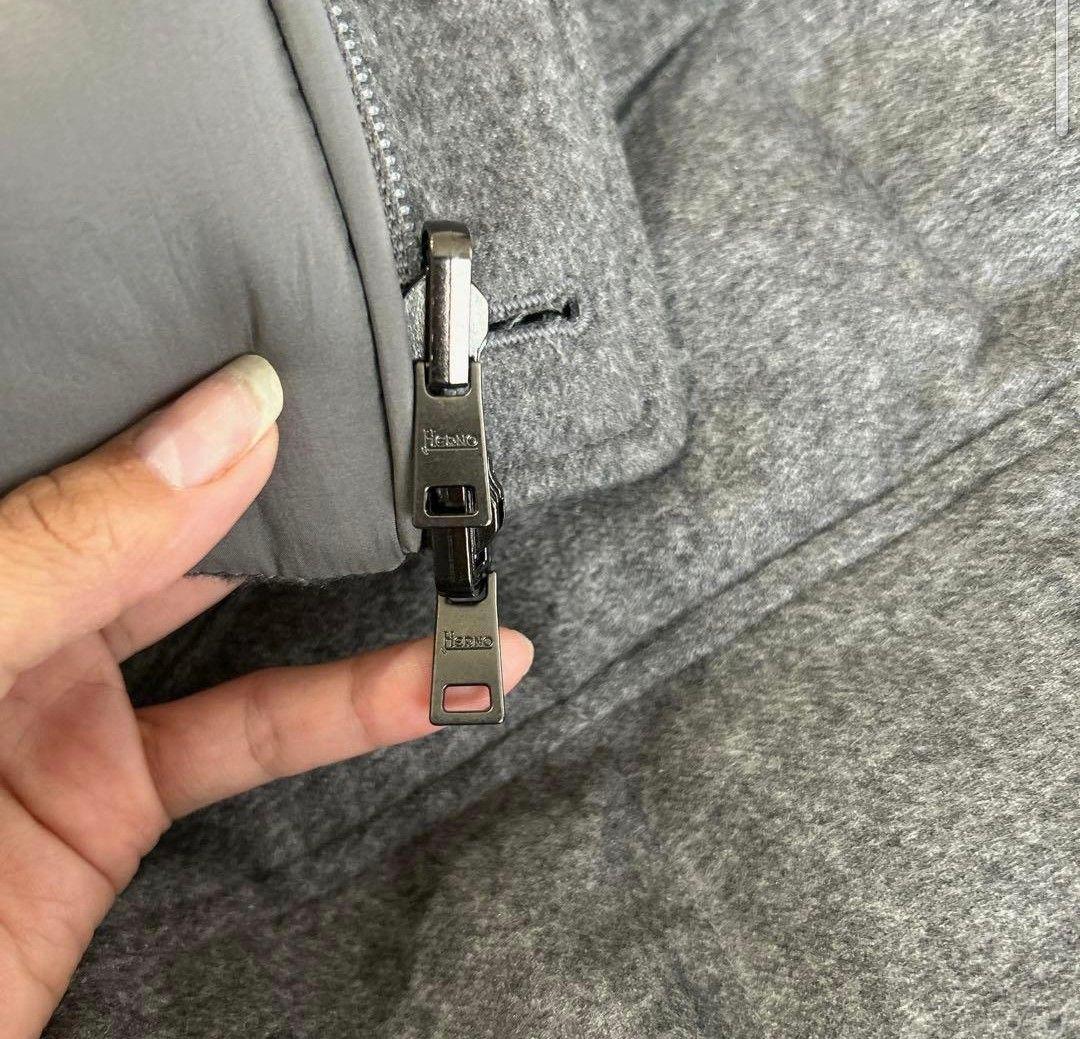 【美品】HERNO ダウンベスト グレー ダブルジップ ヘルノ