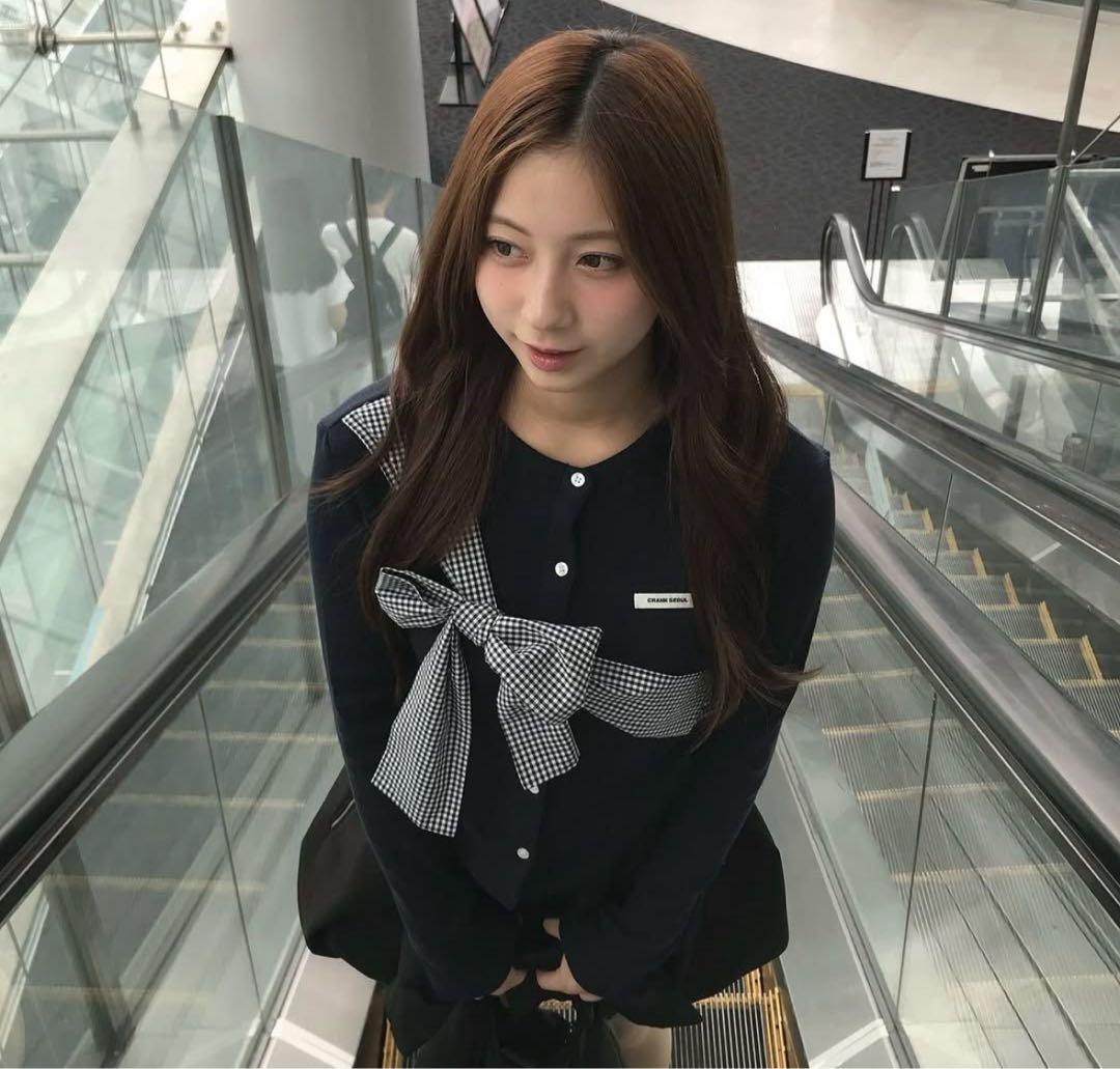 CRANK リボンカーディガン