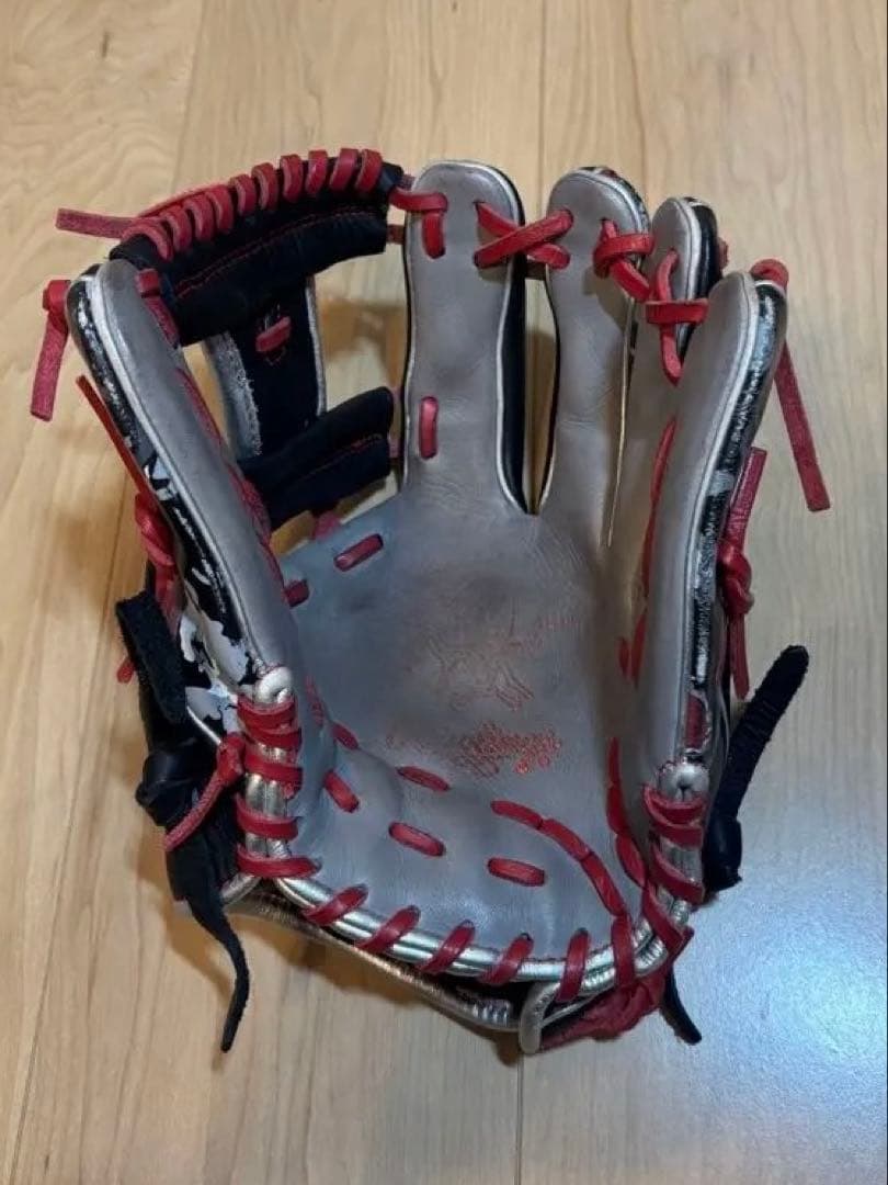 Rawlings 軟式内野手用 HOH 黒/赤 カモフラージュ