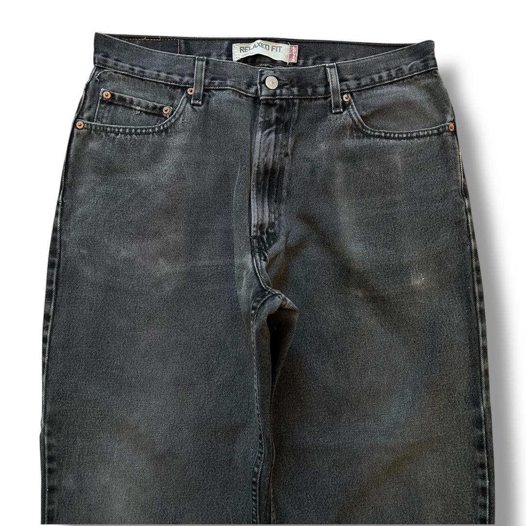 リーバイス 550 ブラックデニム バギーパンツ W36 L29 墨黒 ゆるだぼ