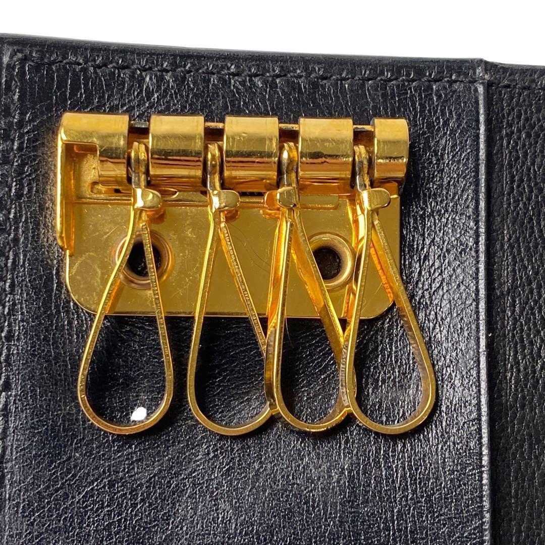 [入手困難] エルメス HERMES ボックスカーフ 8連 キーケース ブラック