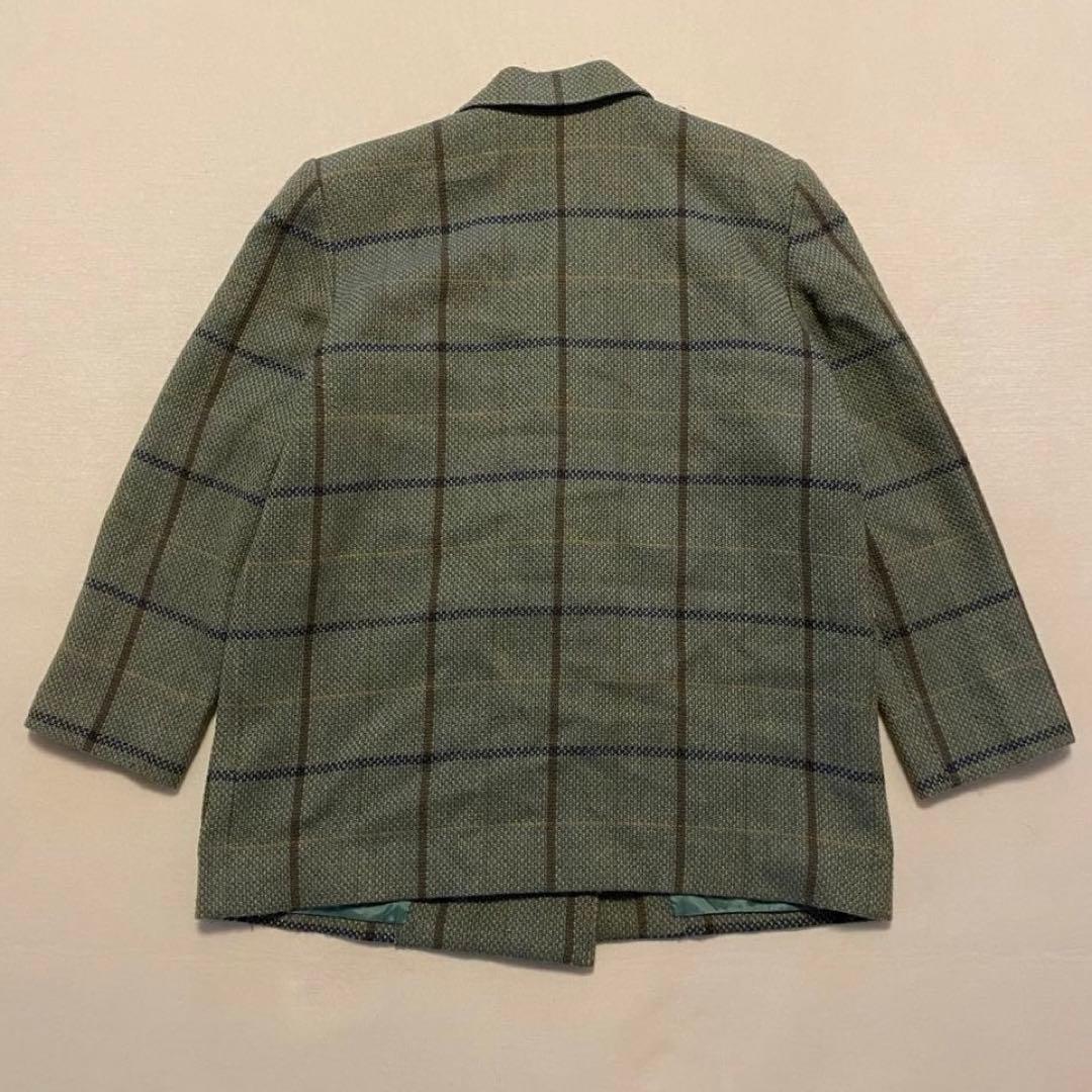 Dior クリスチャンディオール　チェック　テーラード　ジャケット　ウール
