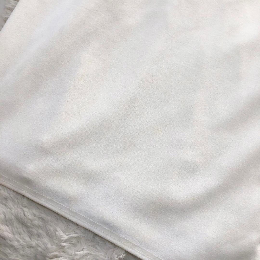 タダシショージ*肩レース×透け感　半袖ワンピース　ドレス　ホワイト　2