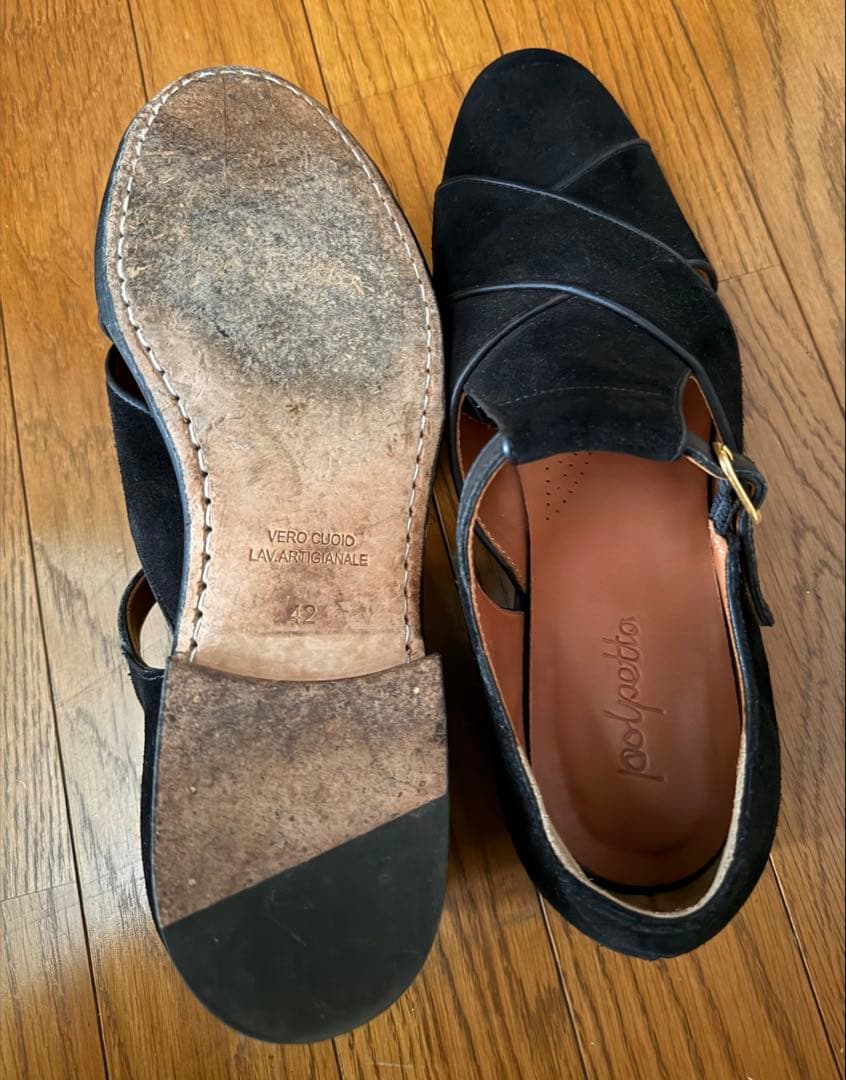 【極美品】POLPETTA ポルペッタ グルカサンダル スエード