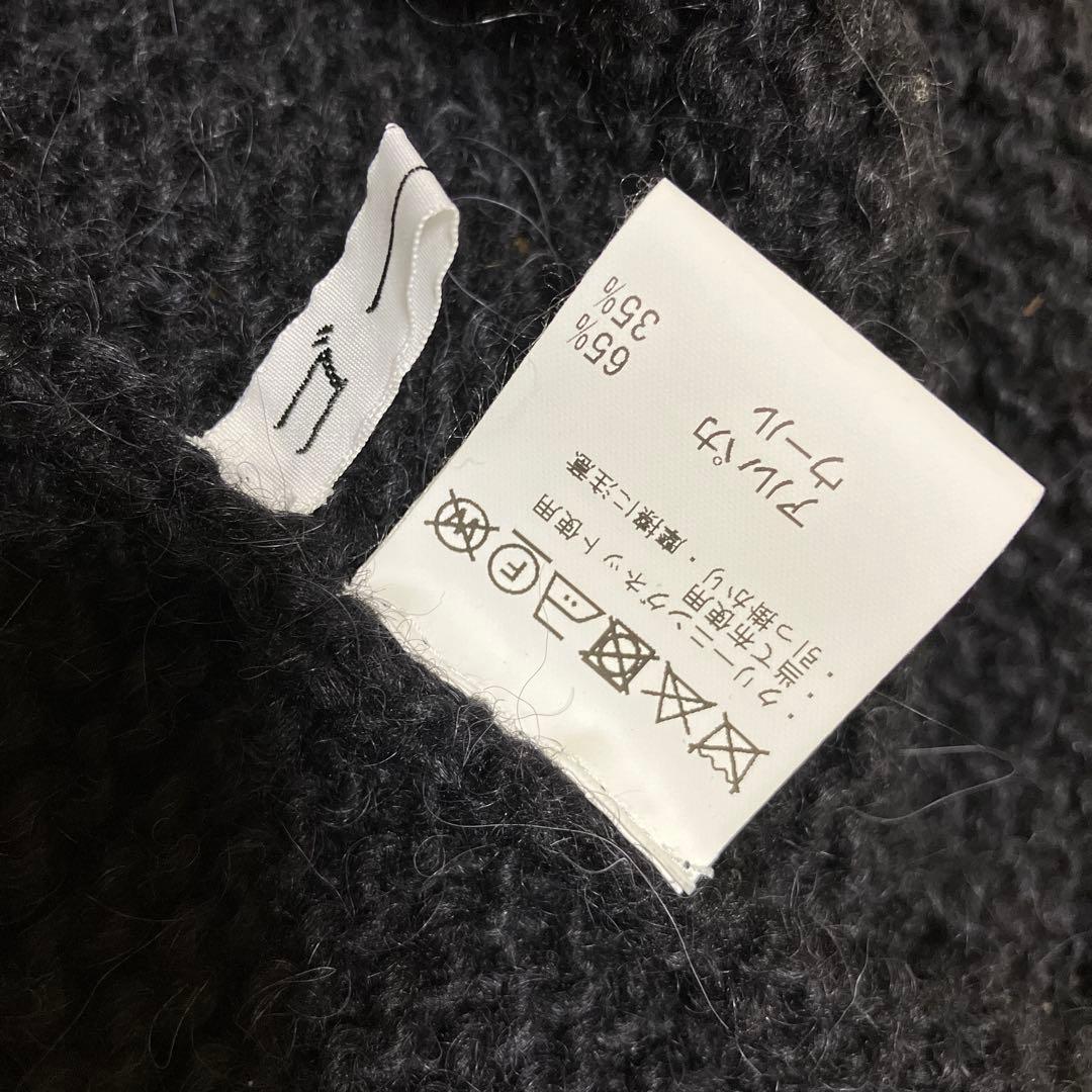 ゴーシュ アルパカウールハンドニット ベスト　ブラック