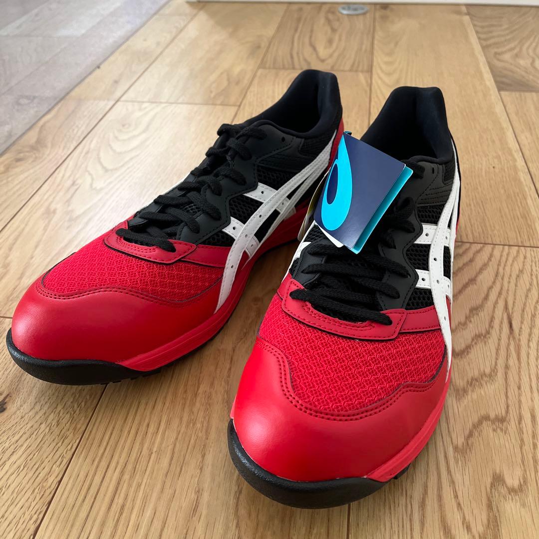 ASICS cp210 クラシックレッドxホワイト　安全靴