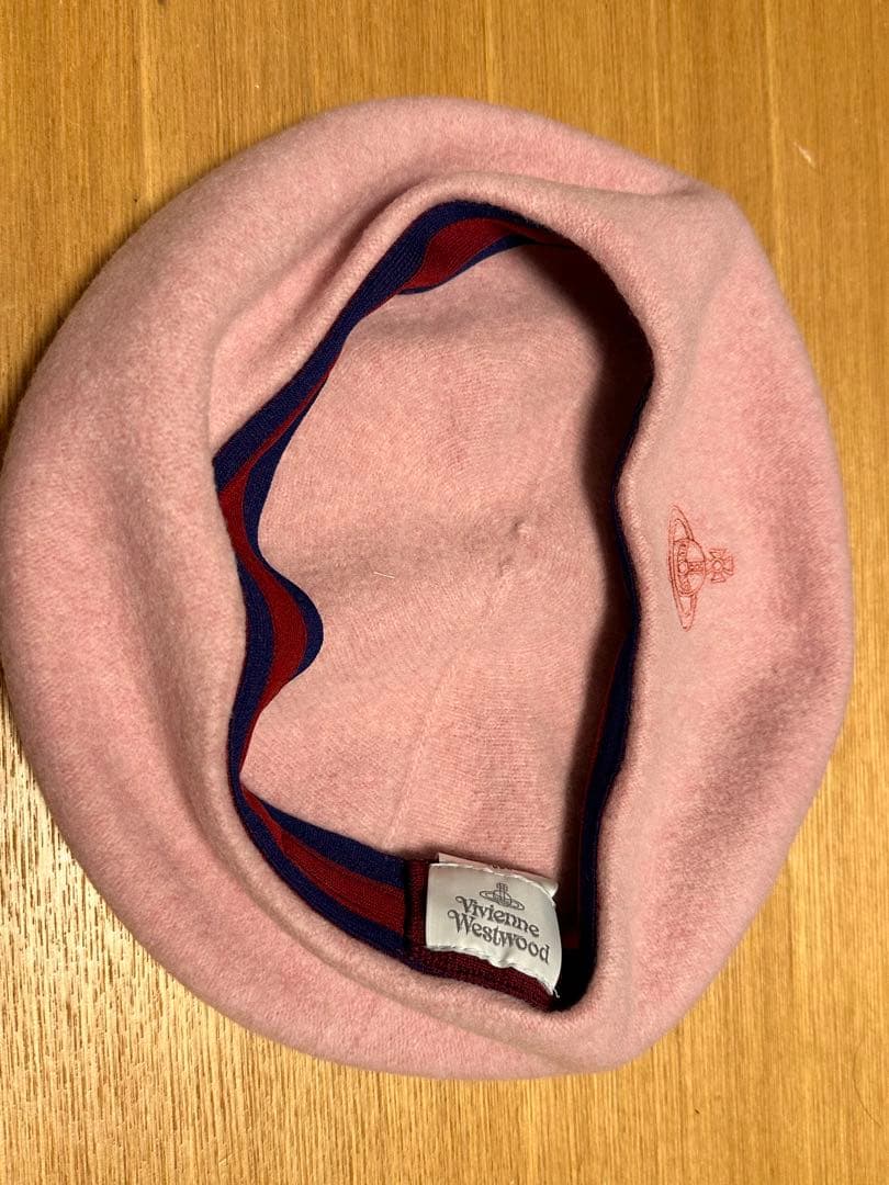 完売　正規品　ヴィヴィアンウェストウッド　ORB刺繍 バスクベレー帽　ピンク