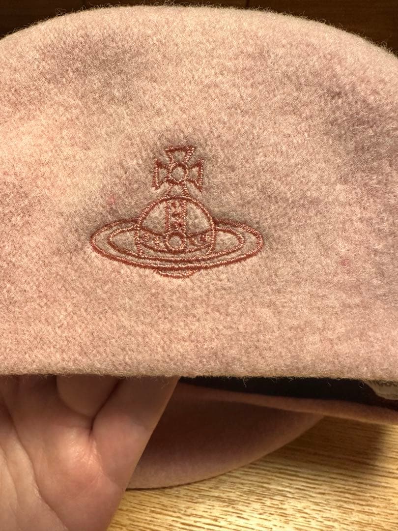 完売　正規品　ヴィヴィアンウェストウッド　ORB刺繍 バスクベレー帽　ピンク