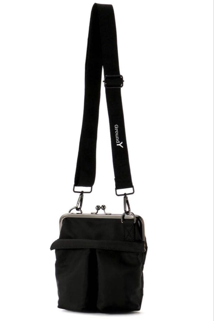 Ground Y ブラック ショルダーバッグ　がま口　ブラック