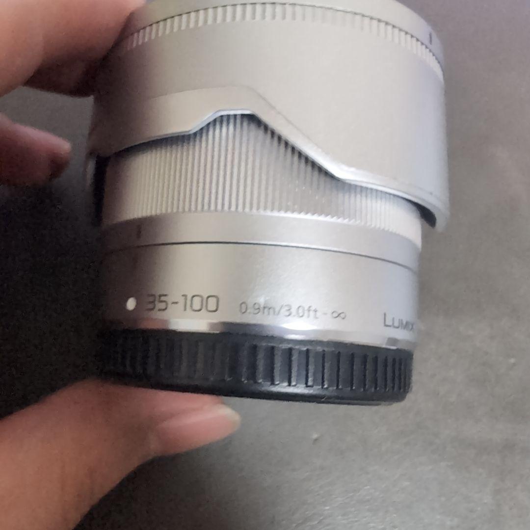 【中古】望遠レンズ パナソニック H-FS35100【レンズフード付き】
