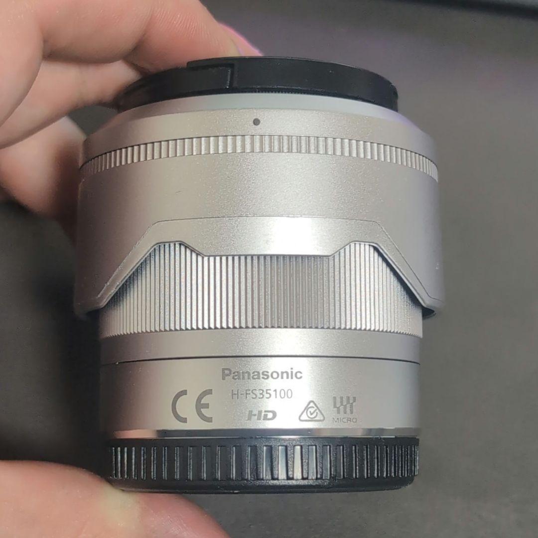 【中古】望遠レンズ パナソニック H-FS35100【レンズフード付き】