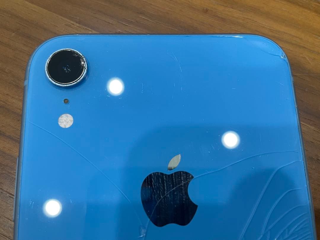 iPhoneXR 128GB ブルー　画面・背面割れあり