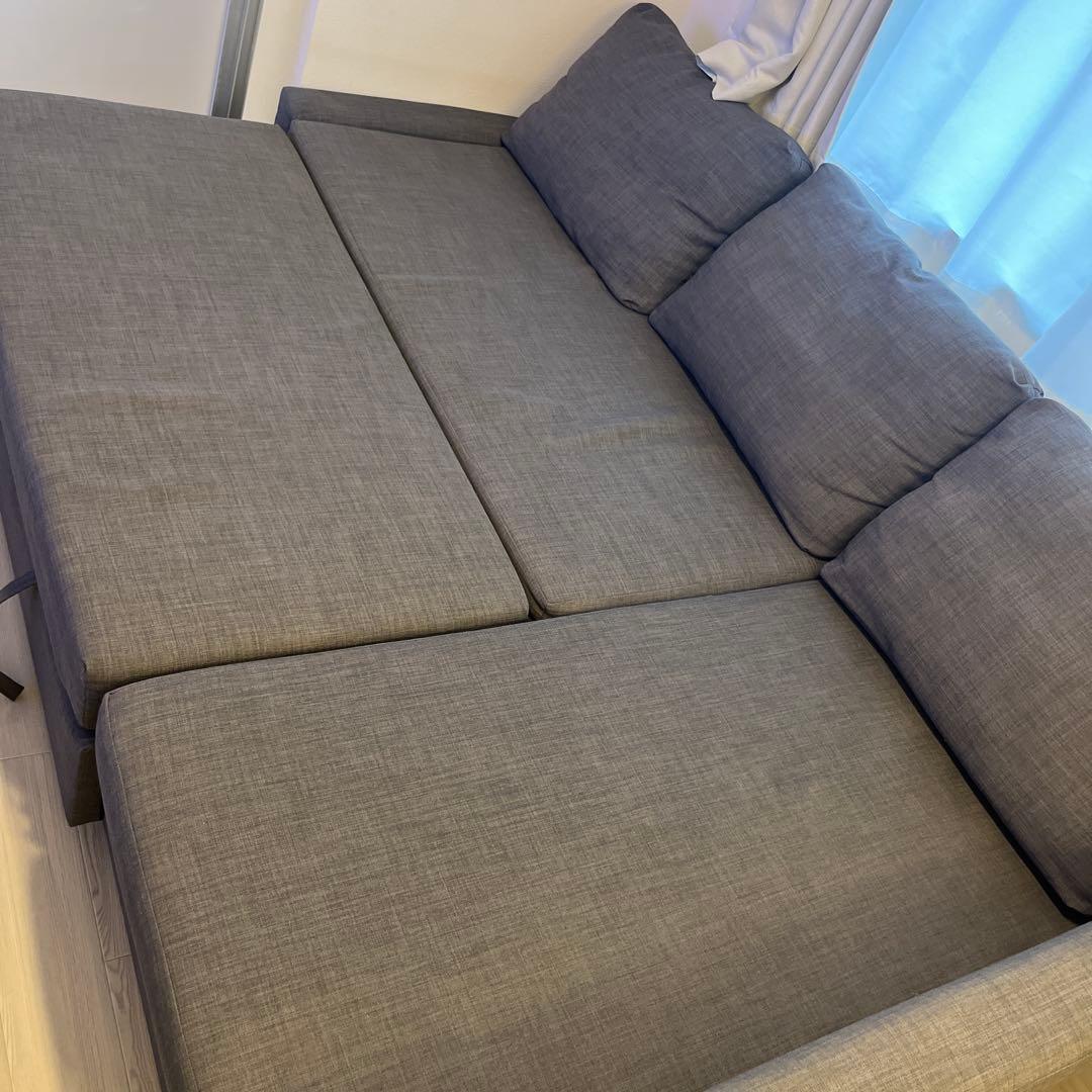 【直接引取】IKEA FRIHETEN ソファベッド ダークグレーフリーヘーテン