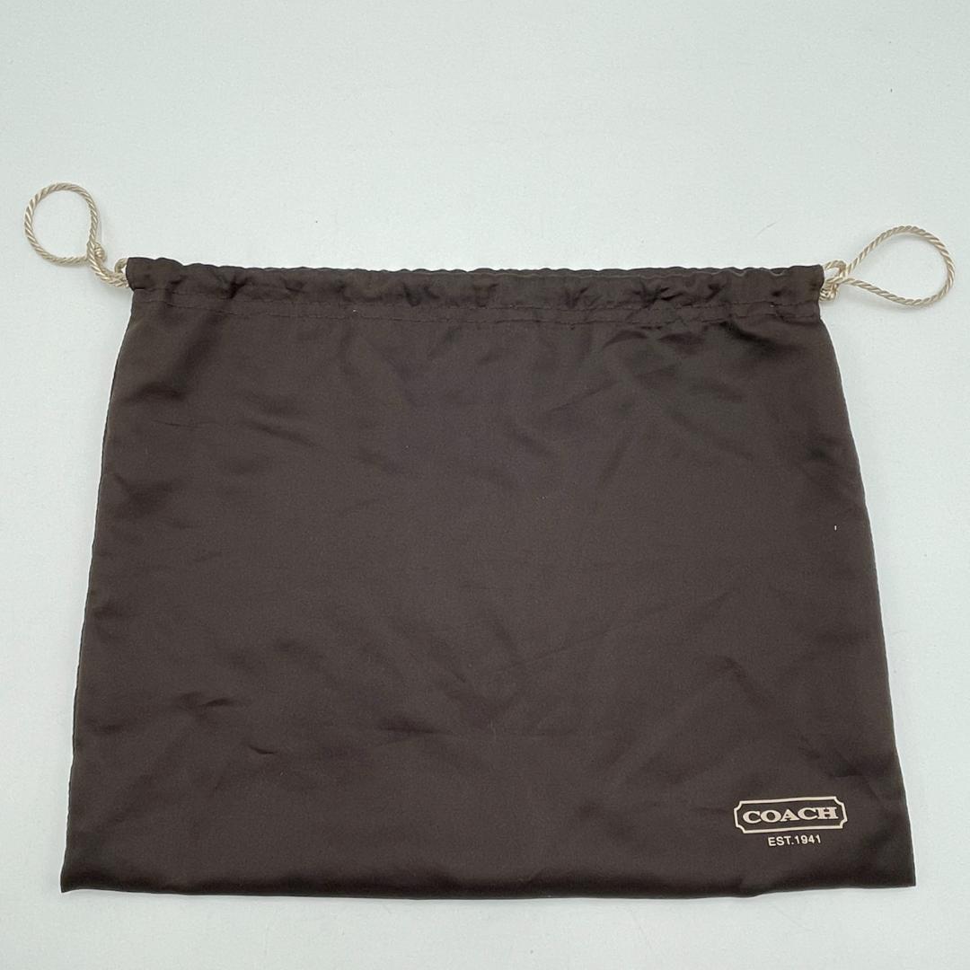 良品 COACH ショルダーバッグ キャンバス ブラウン シグネチャー