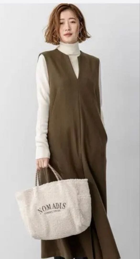 23区★今季物★ ウールミルドジャージー ボックスタック ジャンパースカート