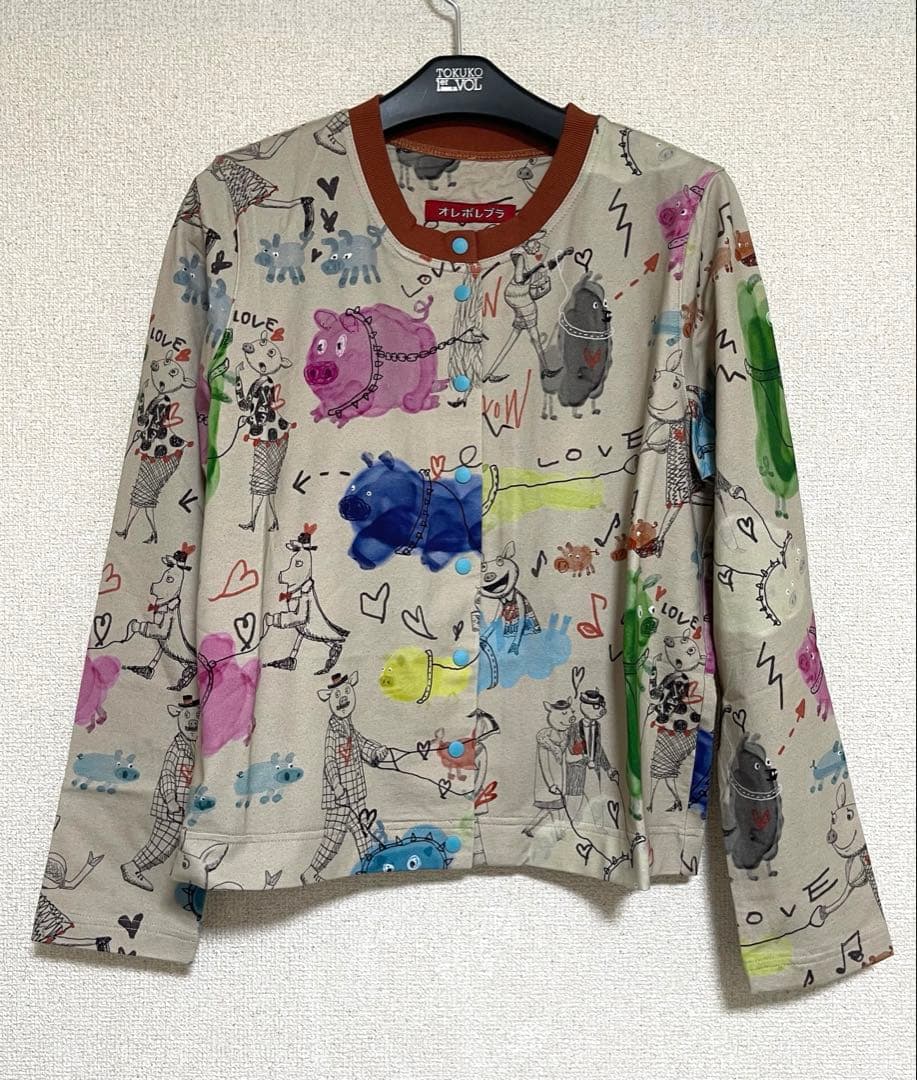 アルベロベロ♡ブタちゃんいっぱいプルオーバーカーディガン新品