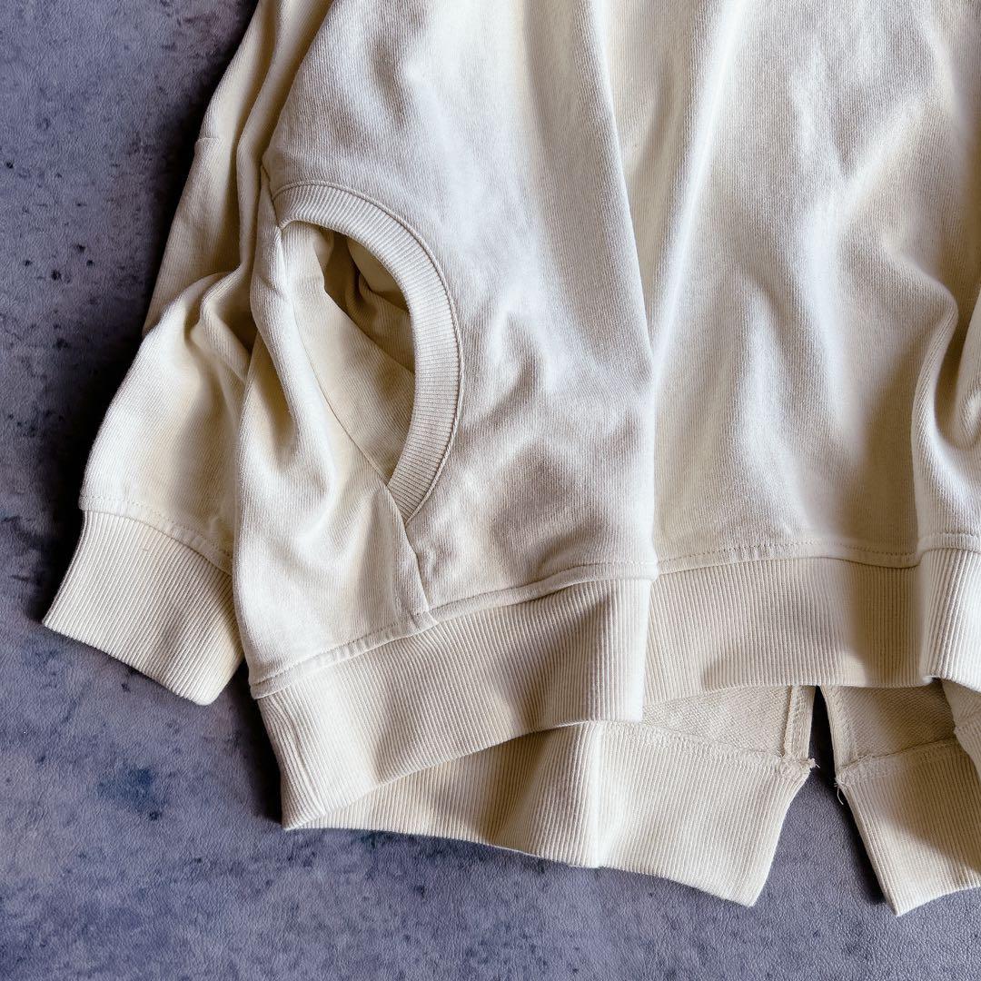 【新品】 tang ⿻ コットン 起毛 ワイドプルオーバー ルーズ ナチュラル