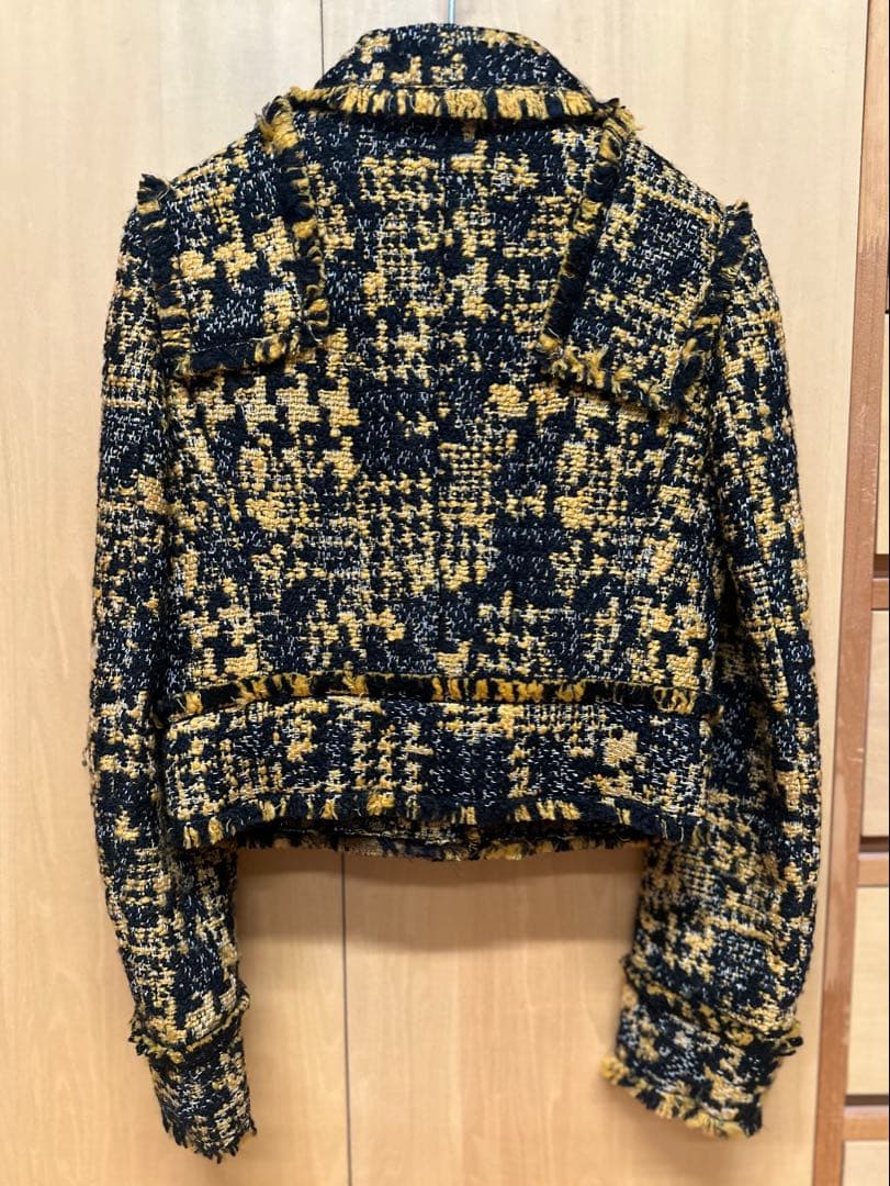 DOLCE&GABBANA ブラック/イエロー ツイードジャケット