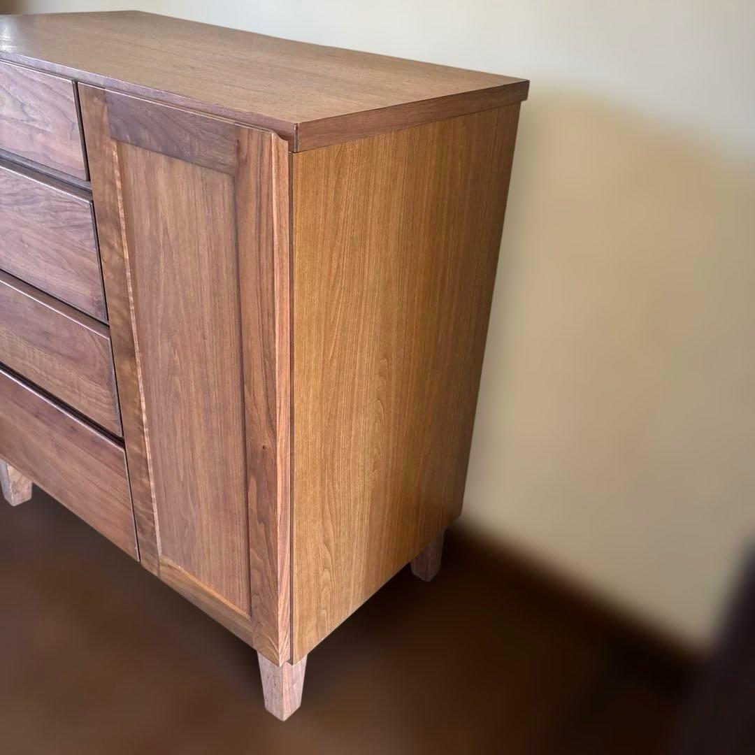 【美品】サイドボード スクエア ウォールナット 大川家具