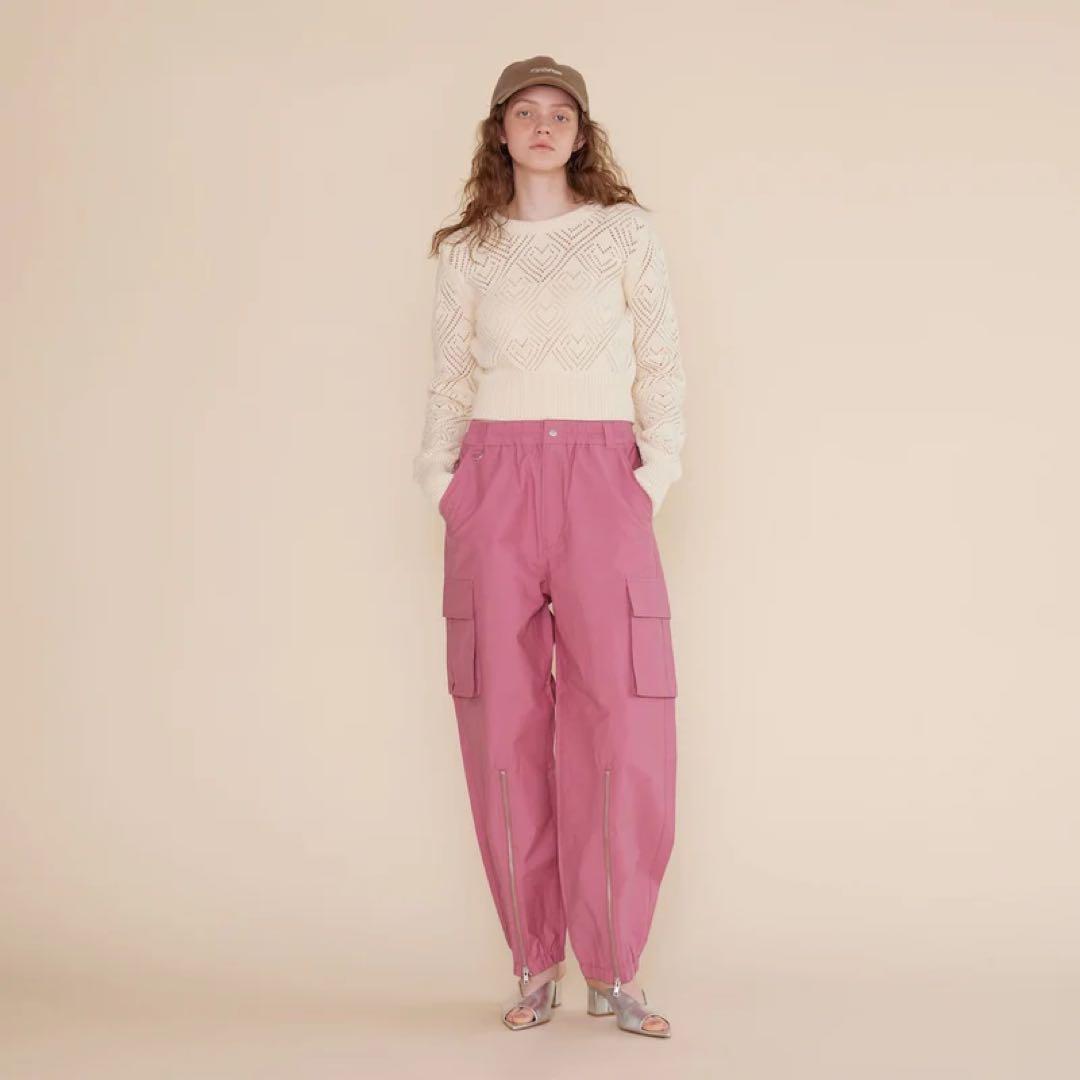 searoomlynn ☆ ヘムZipルーズカーゴパンツ（ピンク）