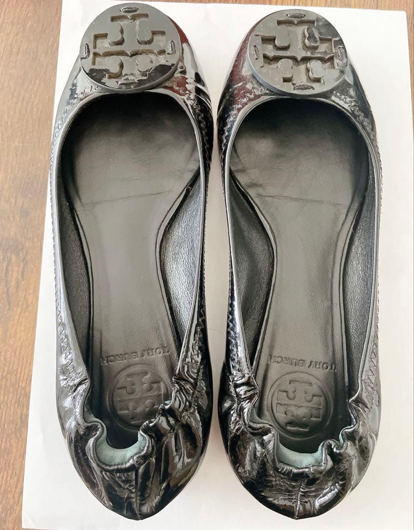 TORY BURCH トリーバーチ　フラットシューズ　ブラック　7.5