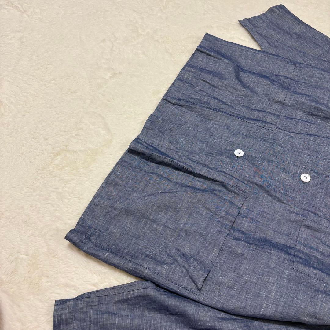 2024SS美品✨TOUJOURS インディゴ コットンリネンアトリエジャケット