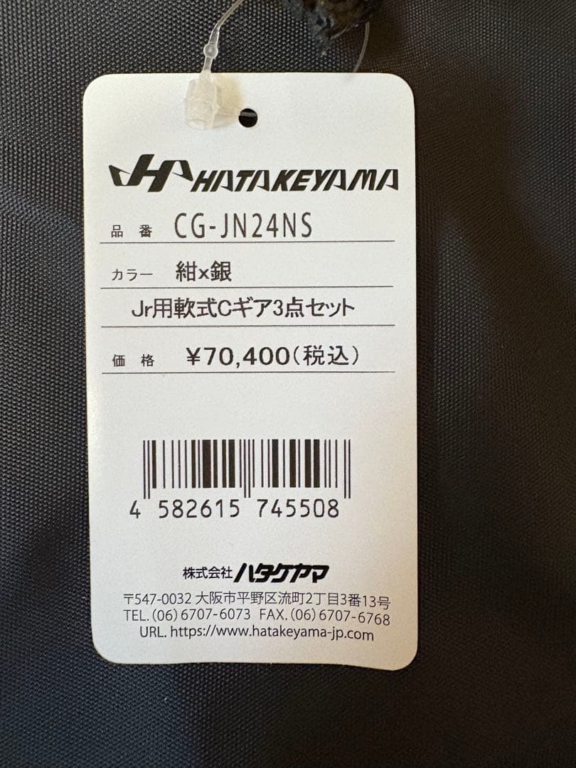 キャッチャー防具3点セット ネイビー/シルバー　ハタケヤマ　限定品　Jr用