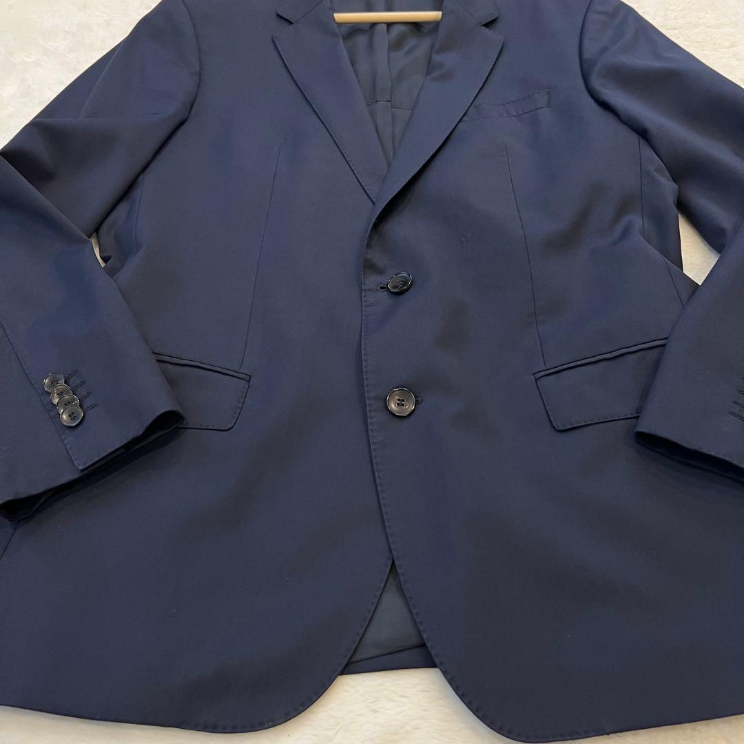 美品✨ヒューゴボス スーツ セットアップ 52 グアベロ Super120 紺