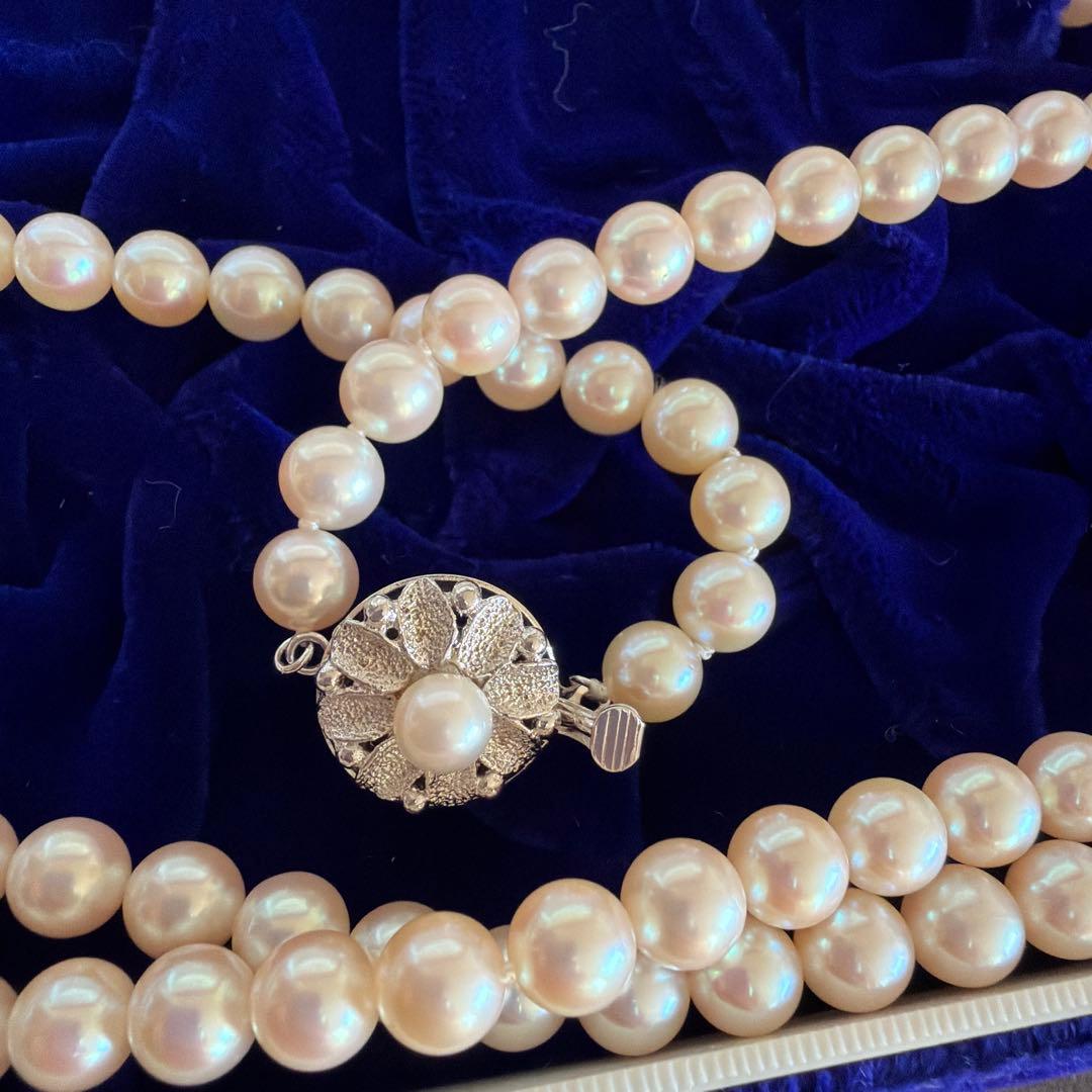 パール　ネックレス　2連