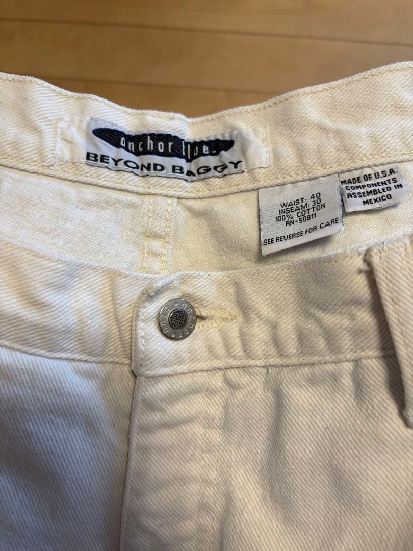 パンツ 90s AnchorBlue beyond baggy W40 greeny