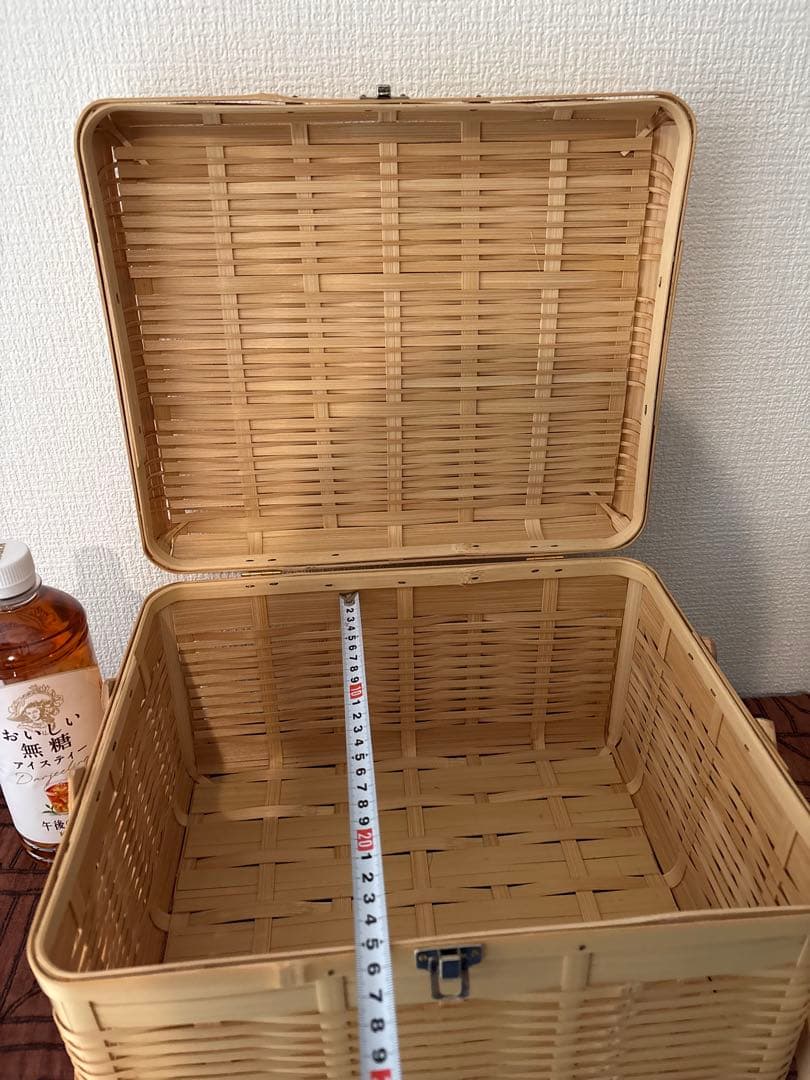 白竹　ピクニックバスケット　1点 竹かご 行楽　お弁当