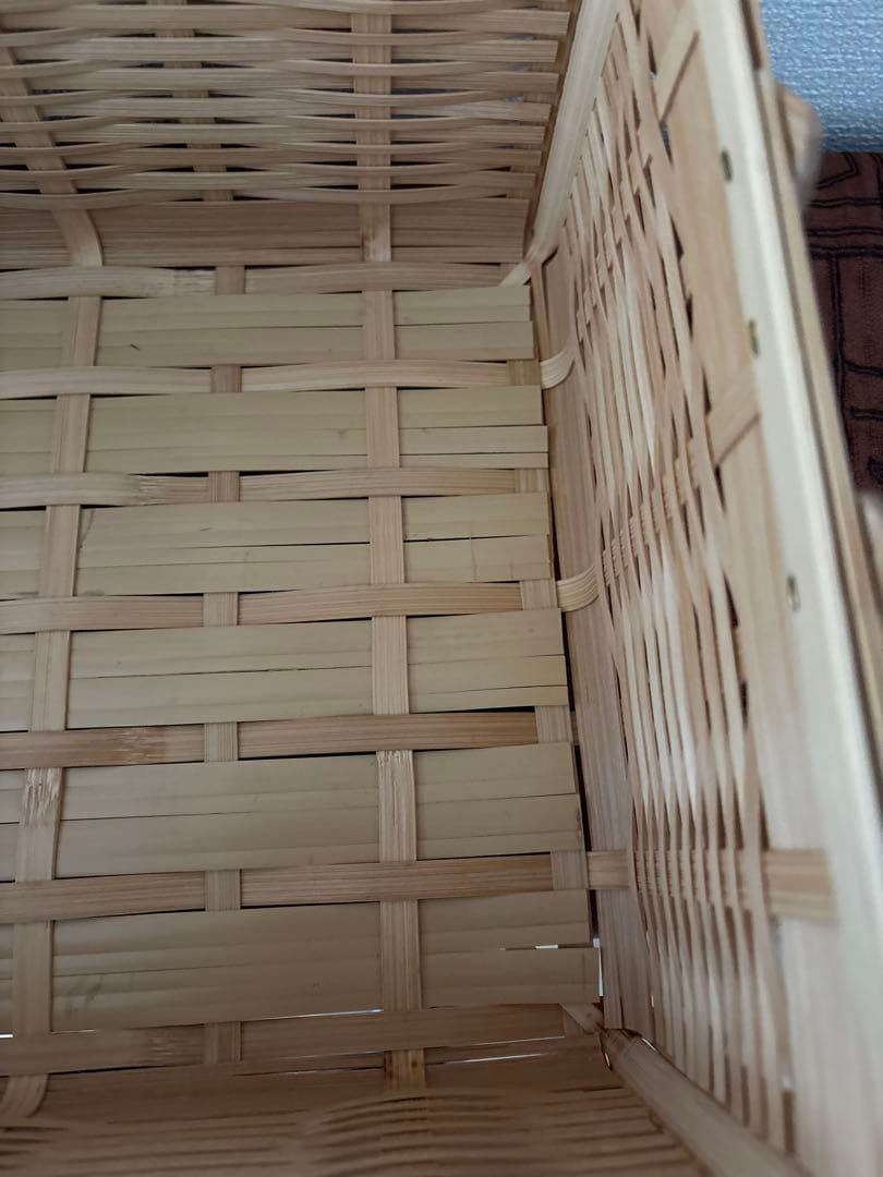 白竹　ピクニックバスケット　1点 竹かご 行楽　お弁当