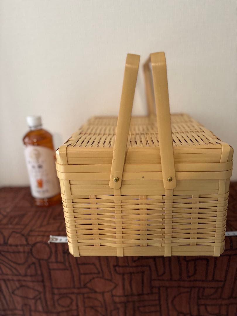 白竹　ピクニックバスケット　1点 竹かご 行楽　お弁当