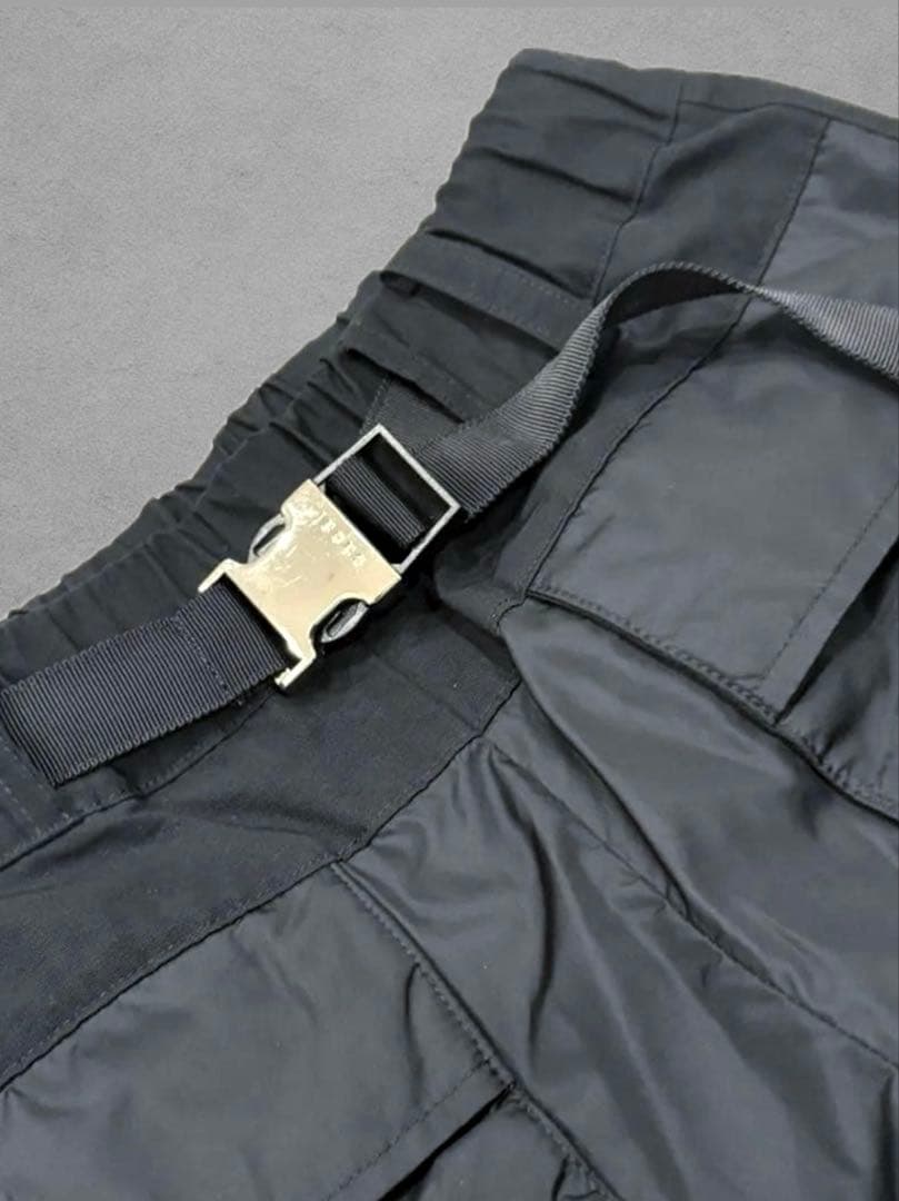 sacai サカイ 22SS ナイロンパンツ ドッキング レディース 黒