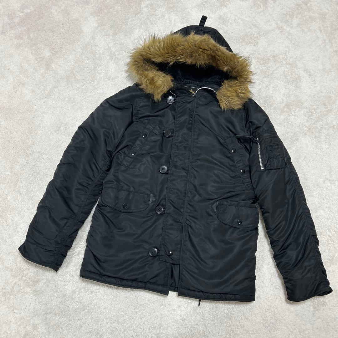 ♦︎極美品♦︎ALPHA INDUSTRIES ブラック ミリタリージャケット M