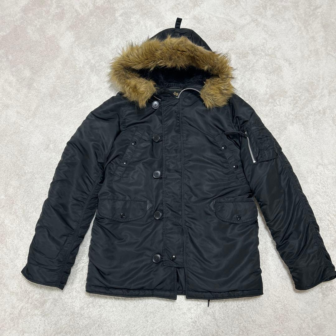 ♦︎極美品♦︎ALPHA INDUSTRIES ブラック ミリタリージャケット M