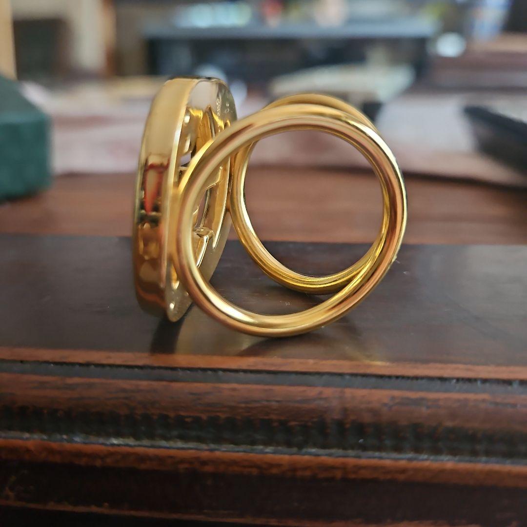 GUCCI ゴールド GGロゴスカーフリング