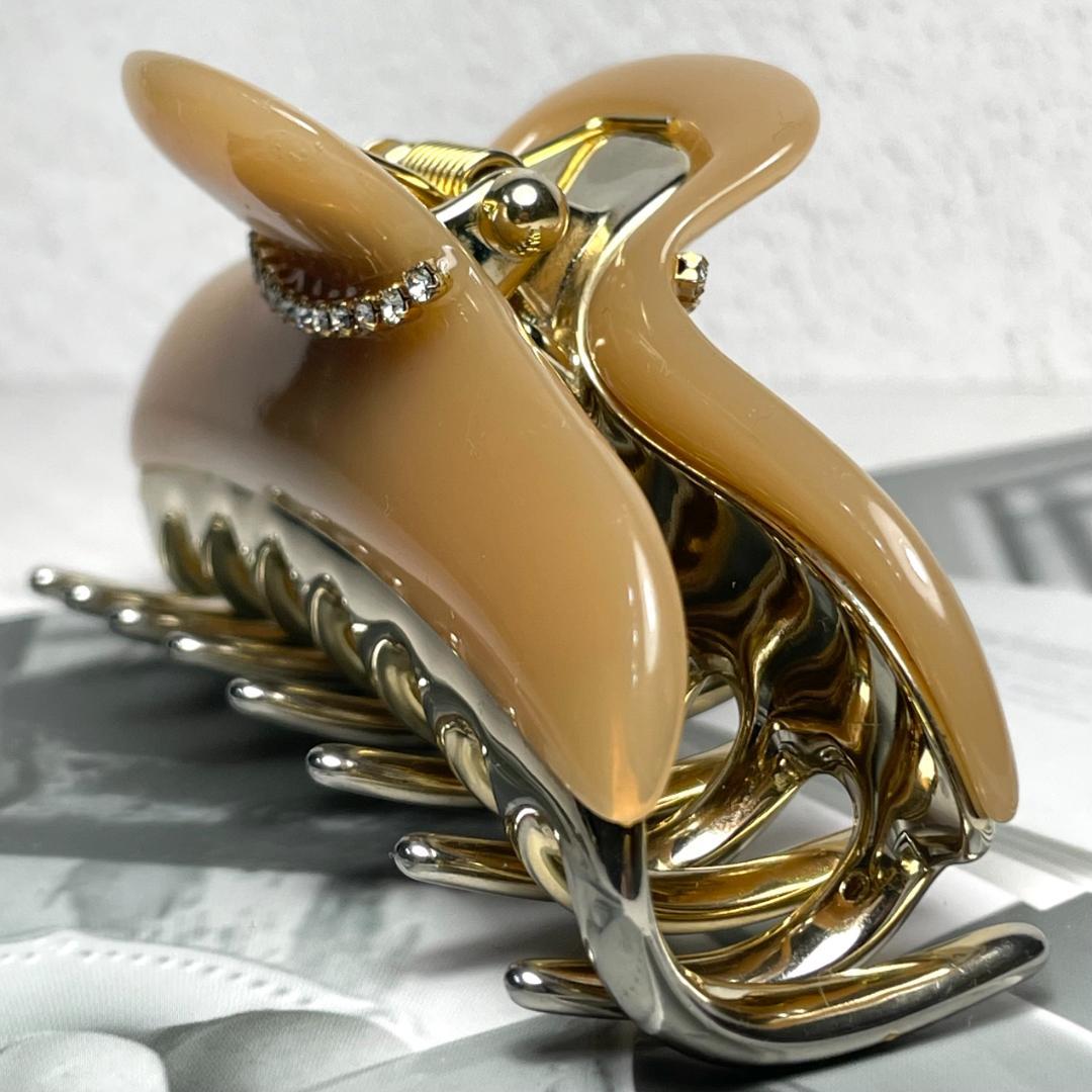 【訳アリ】acca アッカ ヘアクリップ 大 L ラージサイズ ベージュ 髪飾り