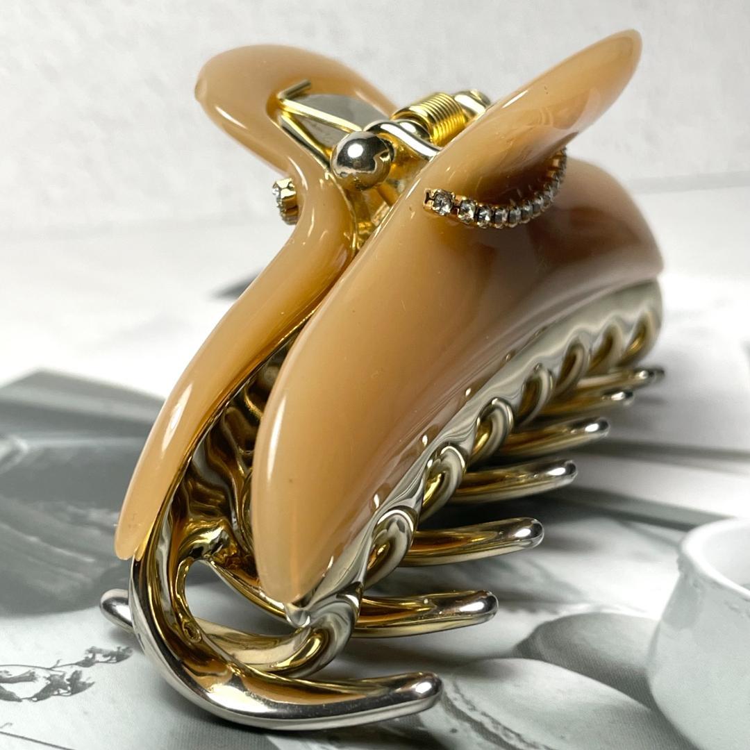 【訳アリ】acca アッカ ヘアクリップ 大 L ラージサイズ ベージュ 髪飾り