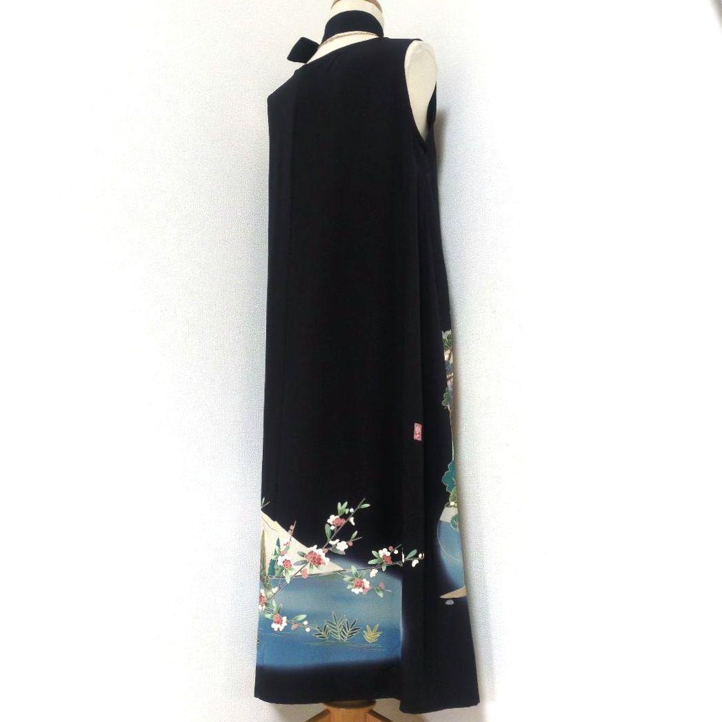 正絹 作家様 春の訪れ 留袖リメイクドレス*