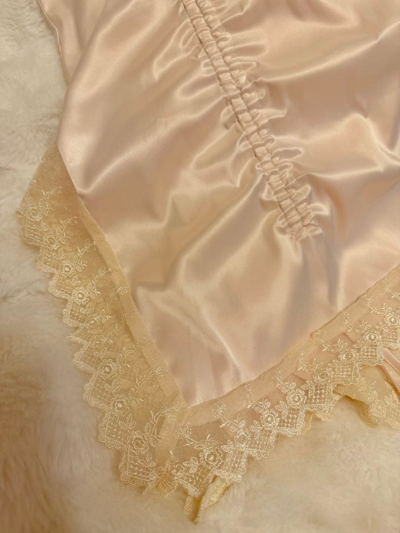 ペリキュール ໒꒱·̩͙サテンギャザーロングop