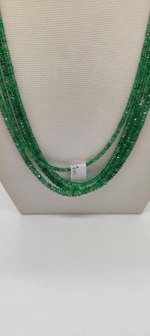 1809. グリーンガーネットボタンカットグラデーション4本連売り