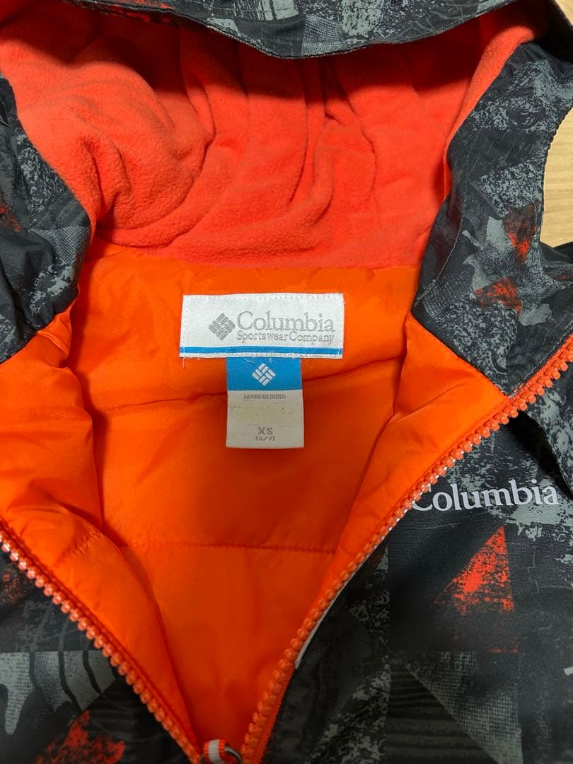 Columbia 子ども用スキーウェア 黒/オレンジ