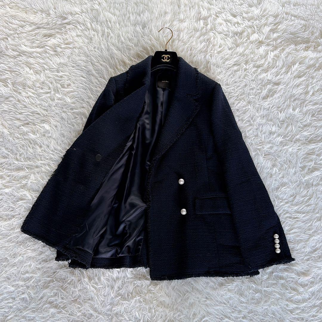 完売人気✨美品【Spick & Span】ツイードダブルジャケット パール 38