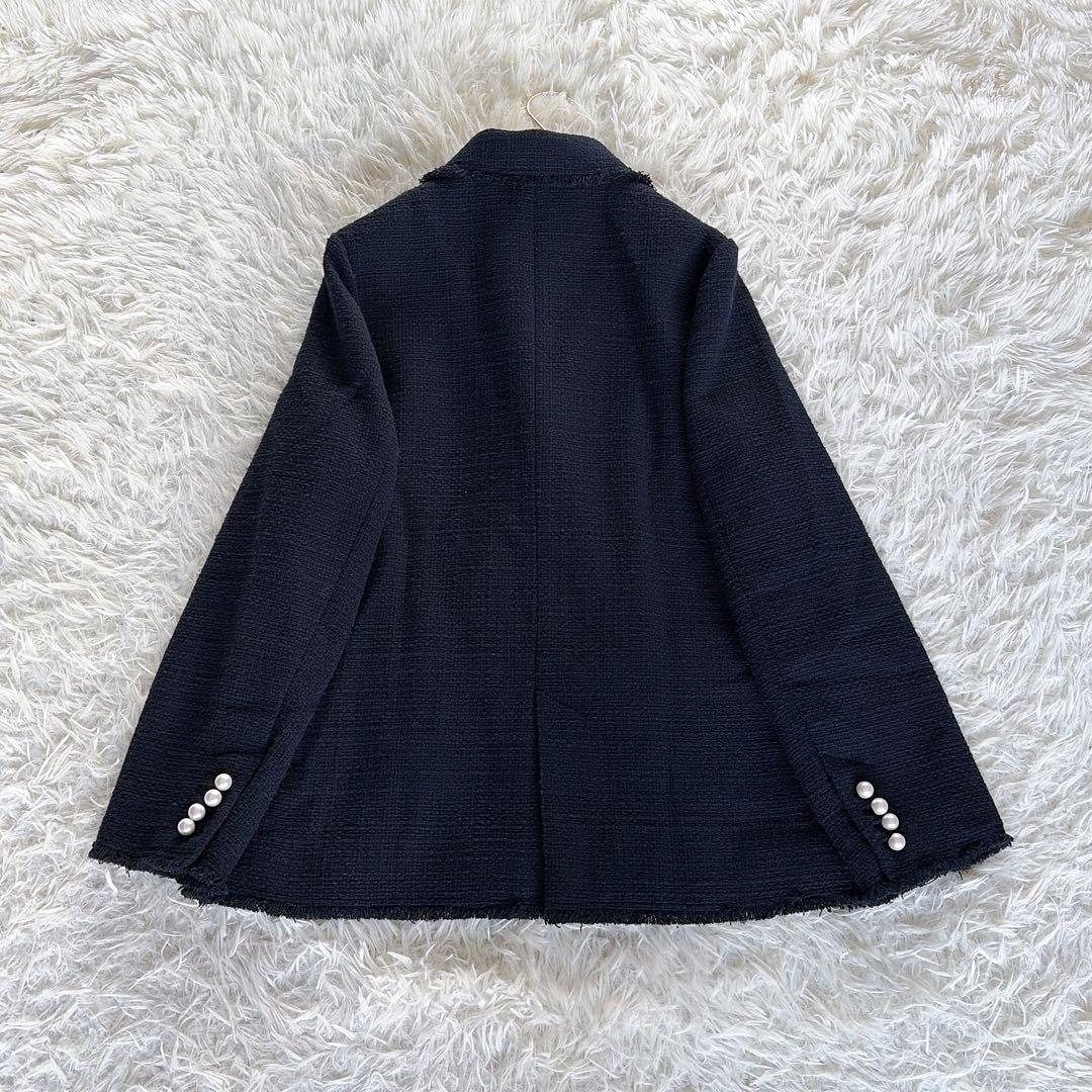 完売人気✨美品【Spick & Span】ツイードダブルジャケット パール 38