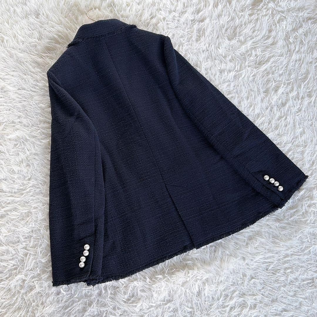 完売人気✨美品【Spick & Span】ツイードダブルジャケット パール 38